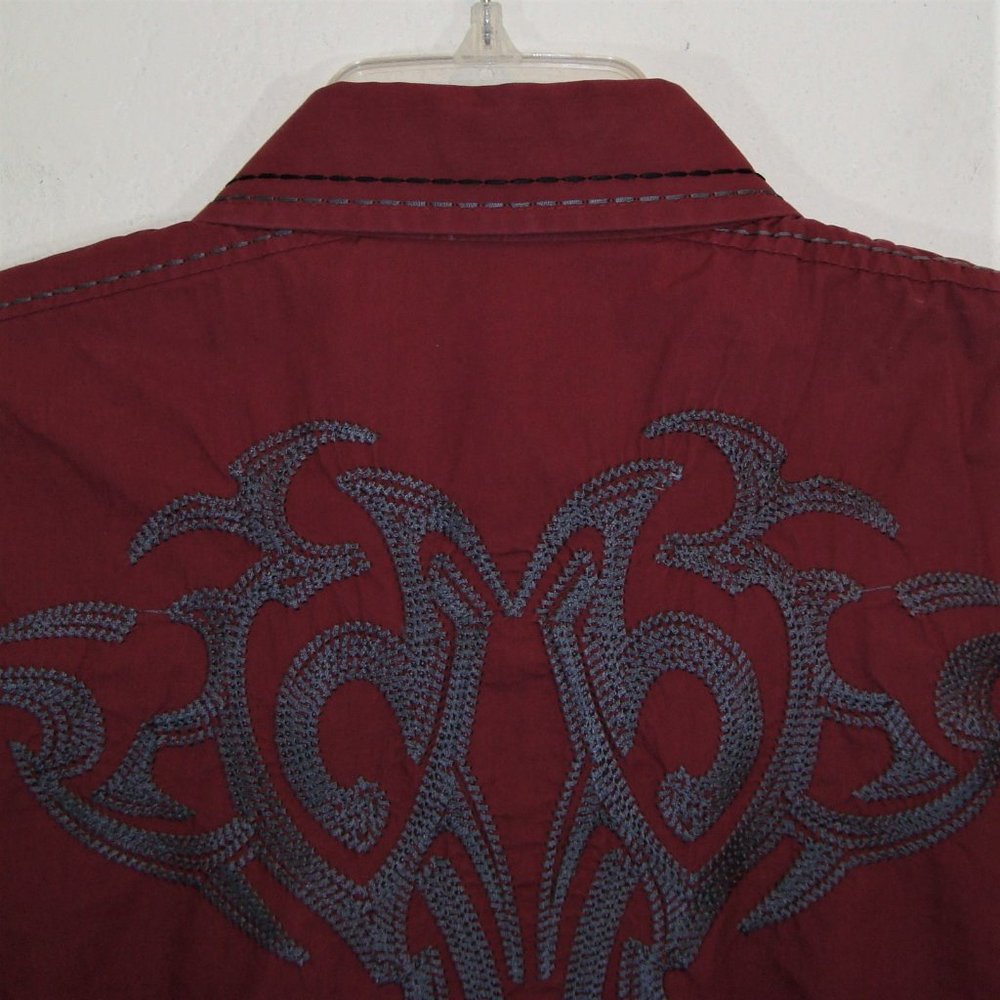 Montero Black Label Embroidered Flip Cuff Button Up Shirt Size 3XL? - Picture 9 of 9